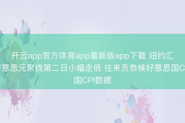 开云app官方体育app最新版app下载 纽约汇市：好意思元聚拢第二日小幅走低 往来员恭候好意思国CPI数据