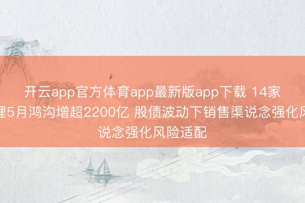 开云app官方体育app最新版app下载 14家银行搭理5月鸿沟增超2200亿 股债波动下销售渠说念强化风险适配